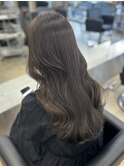 デザインカラー/レイヤーカット/ウェットヘア/オリーブベージュ