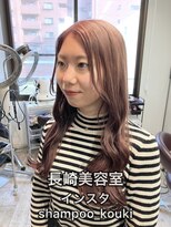 コワファースト長崎シャンプーボーイ 2nd(COIFF1RST 長崎 SHAMPOO BOY) 長崎 ケアブリーチ ピンクベージュ