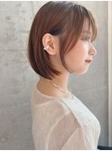 Say.ボブレイヤーミルクティーアッシュショートボブ丸みショート