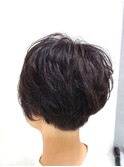 骨格補正カットショートボブ