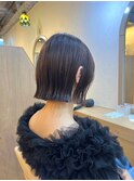 ダブルカラー/大人ボブ/黒髪スタイル/髪質改善/縮毛矯正 