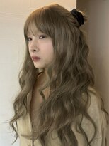 メゾンアクア 表参道(Maison ACQUA)&nbsp;☆ブリーチなしダブルカラー透明感カラー オリーブベージュ ボブ