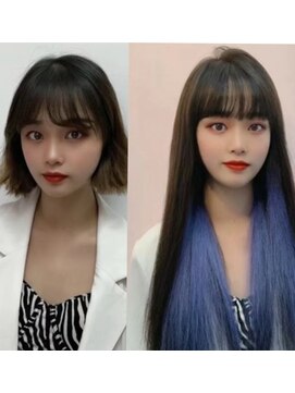 キチカ(JI JIA) 【海外で話題★8Dエクステ】エクステ40本＋デザインカラー