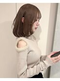 黒髪/ボブルフ/ネビージュ/小顔/ワンレン/梅田/大阪/髪質改善
