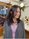黒髪/ロングレイヤー/ハイレイヤー/髪質改善/地毛風カラー