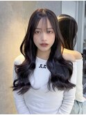 ワイドバングイメチェン美髪外ハネボブ+レイヤーカット韓国/池袋