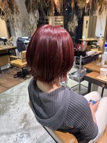 アヴァンスアンス 広島袋町店(AVANCE.ens)&nbsp;ボブレイヤー × ワインレッド