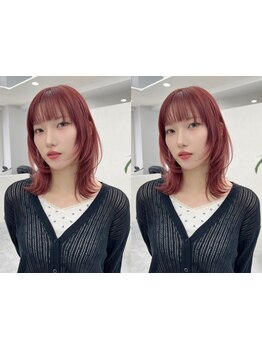 【気軽に楽しむ、最新トレンド。】小顔が叶うレイヤーカットも◎カット+質感UP◎システムTR2step\8,500