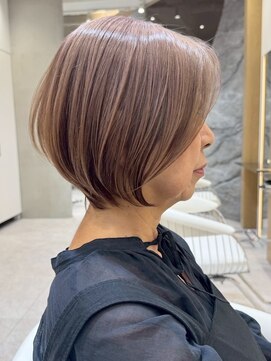 ソワネ 表参道(soigne) 青山白髪ぼかしハイライトマッシュショートボブアッシュ40代