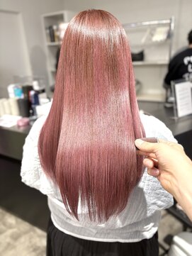 ピンクカラー/ハイライト/髪質改善/ケラチントリートメント