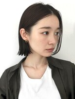 ノラギンザユー(NORA GINZA/U) 切りっぱなし外ハネボブ艶暗髪シースルーバング