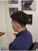 テーパーフェード　アイロンパーマ