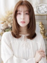 カバーヘア ブリス 上尾西口店(COVER HAIR bliss)&nbsp;春カラーブリーチなし小顔ミディアムレイヤーa上尾20代30代40代