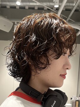 テクネ 天神大名(techne) 天神顔周りレイヤーカットミディアムボブパーマレイヤーパーマ