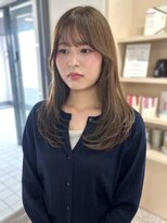 イロウ 天神大名店(IROW) オリーブベージュ レイヤーカット 前髪カット 髪質改善 透明感