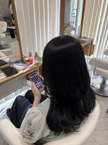 アヴァンス 広島本通店(AVANCE.)&nbsp;着物ヘア/ダークアッシュ/ミディアムレイヤーカット/広島