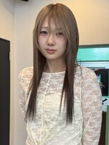スリット(slit) 137. ロングストレート/ベージュカラー/デザインカラー