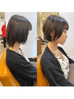 トゥーナ 表参道(tona)&nbsp;30代40代50代60代ショコラベージュ ボブルフ ベビーバング