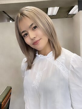 サニー 渋谷(SUNNY) ホワイトミルクティーベージュ、バレイヤージュ、ハイライト、