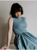 アッシュオリーブ×レイヤーボブパーマ