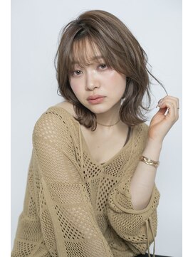 プロデュース 古淵店(Produce) インナーグレージュ前髪ピンクベージュ