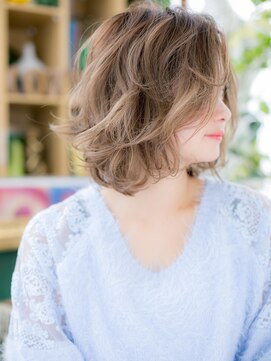 カバーヘア ブリス 上尾西口店(COVER HAIR bliss) 外国人風ハイライトAラインボブこなれヘアc5上尾10代20代30代