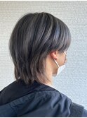 マッシュウルフ×ライトブルーアッシュ