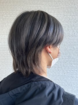 美容室 プラセル(Plaser) マッシュウルフ×ライトブルーアッシュ