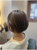 40代ボブ×ハイライト