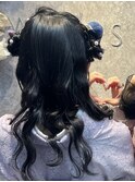 ツインハーフアップ