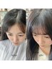 【前髪の割れ目矯正】クロスパーマ+ヘアリセッター ¥6,000