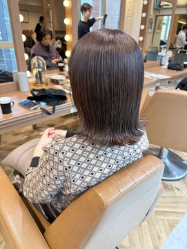 ロンド パルティール 大宮(Lond partir) ウェーブミディアムメルティカラー×ブリーチなしボブ韓国[大宮]