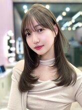 アディション 新宿(ADITION) 【韓国顔周りレイヤーカット】×似合わせカラー髪質改善/新宿