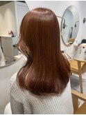 ブリーチなしオレンジカラー