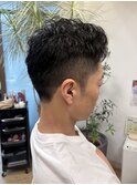 【大人ビジネスアップバング短髪ショートバーバースタイル】
