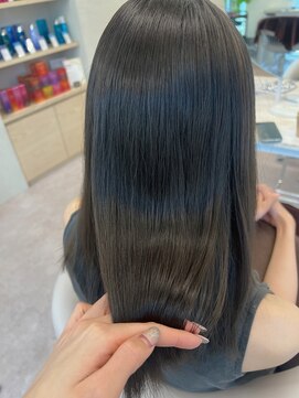 グーフィートーキョー 銀座(Goofy Tokyo) 美髪縮毛矯正/オリーブカラー/暗髪カラー/透明感カラー/赤み消し