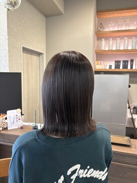ハロ 蕨(HALO) 切りっぱなし×オリーブベージュ【阿部佑香】