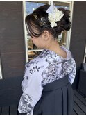 年末年始ヘアセット/シニヨン/カチモリヘア/結婚式/20代