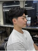 メンズセンターパートニュアンスパーマフェザーパーマ