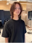 センターパート/ウルフカットメンズ/メンズパーマ