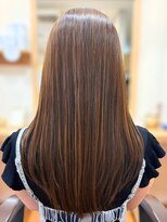 アグレアーブル&nbsp;髪質改善ストレート 顔周りレイヤー ロング 30代40代50代｜岡崎