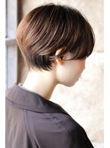 大人可愛い20代30代40代黒髪前下がりショートボブ丸みショート◎