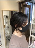大人ラウンドショートボブ