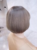 大人可愛い/ひし形/小顔/ボブ丸みショート透明感カラー