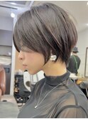 モードに大人可愛いダークアッシュイメチェンショートボブ