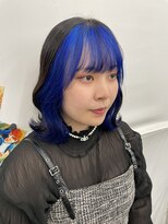 オタクヘア 渋谷(OTAKU HAIR) ブルーインナーカラー【前髪 マチルダボブ 】渋谷駅