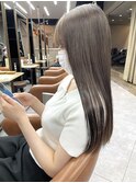 くびレイヤーエモージュグレーベージュカラーダークアッシュ