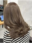 グレージュカラーレイヤーカットダブルカラーケアブリーチ