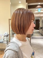 ビュートリアム265(BEAUTRIUM 265) 髪質改善ストレートパーマ オレンジベージュ 大人ショート 銀座