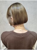 大人かわいいボブ/ミルクティ-ベージュ/グレージュ/ヘアセット